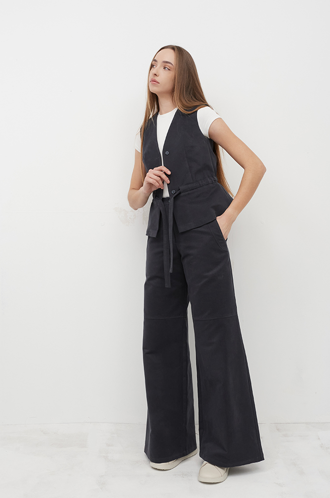 Штани бавовна широкі димчасто-синій (БР 92)